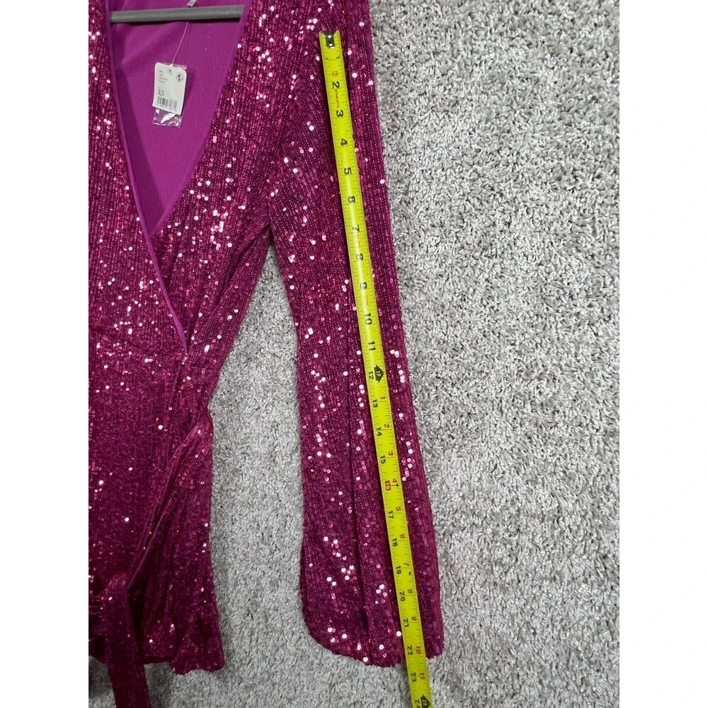 NEW Free People Christa Sequin Romper Size XS - Picture 4 of 10